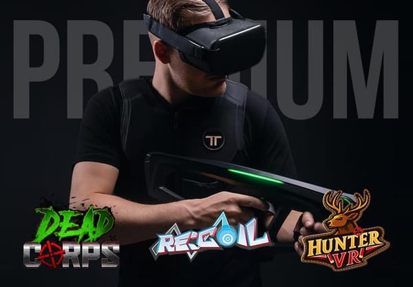 Premium Virtual Reality Shooter (inkl. haptischer Weste und Blaster)